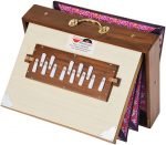 Shruti Box Teak Wood Size (16″ X 12″ X 3″) Inches – 440 Hz, Gig Bag, White Multi Colour, Flower Bellow – C To C Lower Tone Reeds, Surpeti, Yoga, Bhajan, Kirtan, Mantra, Raga, Drone, Chant, Vocal - Image 2