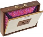 Shruti Box Teak Wood Size (16″ X 12″ X 3″) Inches – 440 Hz, Gig Bag, White Multi Colour, Flower Bellow – C To C Lower Tone Reeds, Surpeti, Yoga, Bhajan, Kirtan, Mantra, Raga, Drone, Chant, Vocal - Image 12