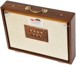 Shruti Box Teak Wood Size (16″ X 12″ X 3″) Inches – 440 Hz, Gig Bag, White Multi Colour, Flower Bellow – C To C Lower Tone Reeds, Surpeti, Yoga, Bhajan, Kirtan, Mantra, Raga, Drone, Chant, Vocal - Image 15