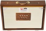 Shruti Box Teak Wood Size (16″ X 12″ X 3″) Inches – 440 Hz, Gig Bag, White Multi Colour, Flower Bellow – C To C Lower Tone Reeds, Surpeti, Yoga, Bhajan, Kirtan, Mantra, Raga, Drone, Chant, Vocal - Image 16