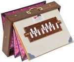 Shruti Box Teak Wood Size (16″ X 12″ X 3″) Inches – 440 Hz, Gig Bag, White Multi Colour, Flower Bellow – C To C Lower Tone Reeds, Surpeti, Yoga, Bhajan, Kirtan, Mantra, Raga, Drone, Chant, Vocal