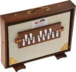 Shruti Box Teak Wood Size (16″ X 12″ X 3″) Inches – 440 Hz, Gig Bag, White Multi Colour, Flower Bellow – C To C Lower Tone Reeds, Surpeti, Yoga, Bhajan, Kirtan, Mantra, Raga, Drone, Chant, Vocal - Image 3