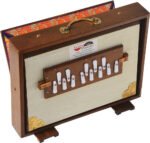 Shruti Box Teak Wood Size (16″ X 12″ X 3″) Inches – 440 Hz, Gig Bag, White Multi Colour, Flower Bellow – C To C Lower Tone Reeds, Surpeti, Yoga, Bhajan, Kirtan, Mantra, Raga, Drone, Chant, Vocal - Image 8