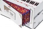 White OM Safri Harmonium- 3½ Octaves By Kaayna Musicals-Portable, Traveler, Baja, 9 Stops- 4 Drone, Bass/Male Reeds, Gig Bag, Tuning: 440Hz, Best for Yoga, Bhajan, Kirtan, Mantra, Vocal - Image 13