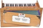 Safri Harmonium- 3½ Octave By Kaayna Musicals-Portable, Traveler, Baja, 9 Stops- 4 Drone, Bass/Male Reeds, Teak Color, Gig Bag, Tuning: 440Hz, For Yoga, Bhajan, Kirtan, Mantra, Vocal - Image 10