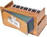 Safri Harmonium- 3½ Octave By Kaayna Musicals-Portable, Traveler, Baja, 9 Stops- 4 Drone, Bass/Male Reeds, Teak Color, Gig Bag, Tuning: 440Hz, For Yoga, Bhajan, Kirtan, Mantra, Vocal - Image 12