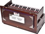 OM Safri Harmonium- 3½ Octave By Kaayna Musicals-Portable, Traveler, Baja, 9 Stops- 4 Drone, Bass/Male Reeds, Walnut Color, Gig Bag, Tuning: 440Hz, For Yoga, Bhajan, Kirtan, Mantra, Vocal - Image 14