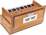 Safri Harmonium- 3½ Octave By Kaayna Musicals-Portable, Traveler, Baja, 9 Stops- 4 Drone, Bass/Male Reeds, Teak Color, Gig Bag, Tuning: 440Hz, For Yoga, Bhajan, Kirtan, Mantra, Vocal - Image 9