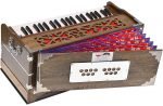 OM Harmonium Pro Grade By Kaayna Musicals, 11 Stop- 6 Main & 5 Drone, 3½ Octaves, Dark Oak Finish, Coupler, Gig Bag, Bass/Male- 440 Hz, For Yoga, Bhajan, Kirtan, Shruti, Mantra, Meditation, Vocal - Image 2