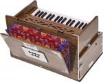 Safri Harmonium- 2¾ Octave By Kaayna Musicals-Portable, Traveler, Baja, 4 Stop (2 Drone), Two Set Reed- Bass/Male, Oak Finish, Gig Bag, Tuning: 440Hz, For Yoga, Bhajan, Kirtan, Mantra, Vocal - Image 2