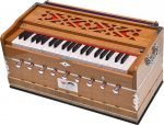 Harmonium Pro Grade By Kaayna Musicals, 9 Stops- 5 Main, 4 Drone, 3½ Octaves, Teak Colour, Flower Bellow, Coupler, Gig Bag – 440 Hz. For Yoga, Bhajan, Kirtan, Shruti, Mantra, Meditation, Chant, Vocal - Image 8
