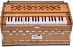 Harmonium Pro Grade By Kaayna Musicals, 9 Stops- 5 Main, 4 Drone, 3½ Octaves, Teak Colour, Flower Bellow, Coupler, Gig Bag – 440 Hz. For Yoga, Bhajan, Kirtan, Shruti, Mantra, Meditation, Chant, Vocal - Image 9