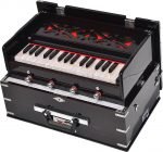 Safri Harmonium- 2¾ Octave By Kaayna Musicals-Portable, Traveler, Baja, 4 Stop (2 Drone), Two Set Reed- Bass/Male, Dark Walnut Color, Gig Bag, Tuning: 440Hz, For Yoga, Bhajan, Kirtan, Mantra, Vocal - Image 6