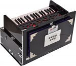 OM Safri Harmonium- 2¾ Octave By Kaayna Musicals-Portable, Traveler, Baja, 4 Stop (2 Drone), Two Set Reed- Bass/Male, Dark Walnut Color, Gig Bag, Tuning: 440Hz, For Yoga, Bhajan, Kirtan, Mantra, Vocal - Image 8