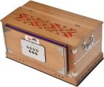 OM Harmonium Mini Magic By Kaayna Musicals, 4 Stop- 2 Main & 2 Drone, 2¾ Octave, Teak Colour, Gig Bag , Bass/Male- 440 Hz, For Yoga, Bhajan, Kirtan, Shruti, Mantra, Meditation, Chant, Vocal - Image 17