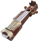 Sarangi-Special Quality-Hand Made Tun Wood- Unique Playing Bow, Gig Bag, Wooden Tuning Key & Sheesham Wood Tuning Pegs for Long life, Comes with Extra String & Rosen, Natural Wood Finish - Image 2