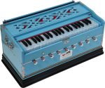 Sky Blue Harmonium Pro Grade By Kaayna Musicals, 9 Stops- 5 Main, 4 Drone, 3½ Octaves, Coupler, Gig Bag – 440 Hz- For Yoga, Bhajan, Kirtan, Shruti, Mantra, Meditation, Chant, Vocal - Image 11