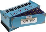 Sky Blue Harmonium Pro Grade By Kaayna Musicals, 9 Stops- 5 Main, 4 Drone, 3½ Octaves, Coupler, Gig Bag – 440 Hz- For Yoga, Bhajan, Kirtan, Shruti, Mantra, Meditation, Chant, Vocal - Image 12