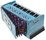 Sky Blue Harmonium Pro Grade By Kaayna Musicals, 9 Stops- 5 Main, 4 Drone, 3½ Octaves, Coupler, Gig Bag – 440 Hz- For Yoga, Bhajan, Kirtan, Shruti, Mantra, Meditation, Chant, Vocal - Image 16
