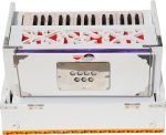 OM Mini Traveler Harmonium- 2¾ Octave By Kaayna Musicals-Portable, Baja, 4 Stops (2 Drone), Two Set Reed- Bass/Male, White Colour, Gig Bag, Tuning: 440 Hz, For Yoga, Bhajan, Kirtan, Mantra, Vocal - Image 14