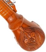 Esraj With Bow-Best Pro Quality, Gear Tuning, 4 Main String, 15 Sympathetic String, Fiber Case, Tun Wood, Beautiful Craft Work, Natural Wood Colour, With Extra String & Rosin For Bhajan, Kirtan, Raaga - Image 14