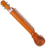 Esraj With Bow-Best Pro Quality, Gear Tuning, 4 Main String, 15 Sympathetic String, Fiber Case, Tun Wood, Beautiful Craft Work, Natural Wood Colour, With Extra String & Rosin For Bhajan, Kirtan, Raaga - Image 15
