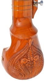 Esraj With Bow-Best Pro Quality, Gear Tuning, 4 Main String, 15 Sympathetic String, Fiber Case, Tun Wood, Beautiful Craft Work, Natural Wood Colour, With Extra String & Rosin For Bhajan, Kirtan, Raaga - Image 21