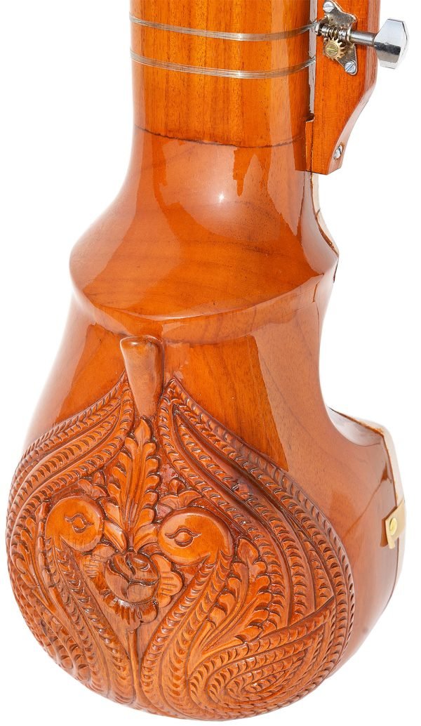Esraj With Bow-Best Pro Quality, Gear Tuning, 4 Main String, 15 Sympathetic String, Fiber Case, Tun Wood, Beautiful Craft Work, Natural Wood Colour, With Extra String & Rosin For Bhajan, Kirtan, Raaga - Image 22