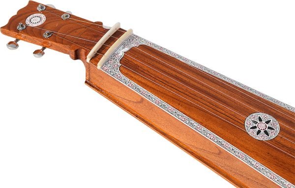 Box Tanpura (Male/Female) Full Size (134 CM) With Carry Bag, Tambura, Tanpuri, 4 Main String, Tun Wood, Beautiful Craft Inlay Work, Best Sound With Extra Strings, For Yoga, Bhajan, Kirtan, Mantra, Raaga, Drone, Shruti - Image 6