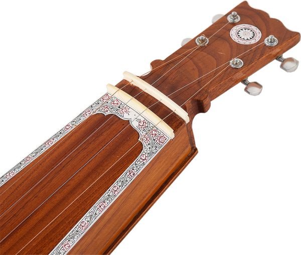 Box Tanpura (Male/Female) Full Size (134 CM) With Carry Bag, Tambura, Tanpuri, 4 Main String, Tun Wood, Beautiful Craft Inlay Work, Best Sound With Extra Strings, For Yoga, Bhajan, Kirtan, Mantra, Raaga, Drone, Shruti - Image 2