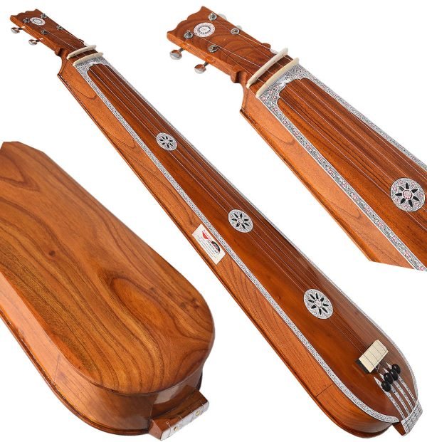 Box Tanpura (Male/Female) Full Size (134 CM) With Carry Bag, Tambura, Tanpuri, 4 Main String, Tun Wood, Beautiful Craft Inlay Work, Best Sound With Extra Strings, For Yoga, Bhajan, Kirtan, Mantra, Raaga, Drone, Shruti - Image 1