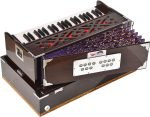 Harmonium Traveler/Portable/Folding Type By Kaayna Musicals, 9 Stops- 5 Main & 4 Drone, 3½ Octaves, Coupler, Walnut Colour, Carry Bag, Bass-Male Reed – 440 Hz, For Yoga, Bhajan, Kirtan, Vocal - Image 2