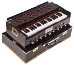 Harmonium Traveler/Portable/Folding Type By Kaayna Musicals, 9 Stops- 5 Main & 4 Drone, 3½ Octaves, Coupler, Walnut Colour, Carry Bag, Bass-Male Reed – 440 Hz, For Yoga, Bhajan, Kirtan, Vocal - Image 9