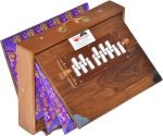 Shruti Box Teak Wood Size (16″ X 12″ X 3″) Inches- 440 Hz, Gig Bag, Natural Color, Key- C To C (Lower Tone), Surpeti, Yoga, Bhajan, Kirtan, Mantra, Drone, Vocal