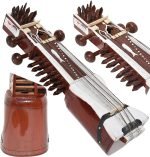 Sarangi-Hand Made Indian Tun Wood-With Playing Bow, Gig Bag & Wooden Tuning Key, Solid Wood Tuning Pegs for Long life, Comes with Extra String & Rosen, Natural Wood Finish. Best For Beginner