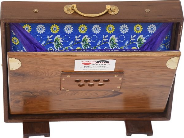 Shruti Box Teak Wood Size (16″ X 12″ X 3″) Inches- 440 Hz, Gig Bag, Natural Color, Key- C To C (Lower Tone), Surpeti, Yoga, Bhajan, Kirtan, Mantra, Drone, Vocal - Image 13