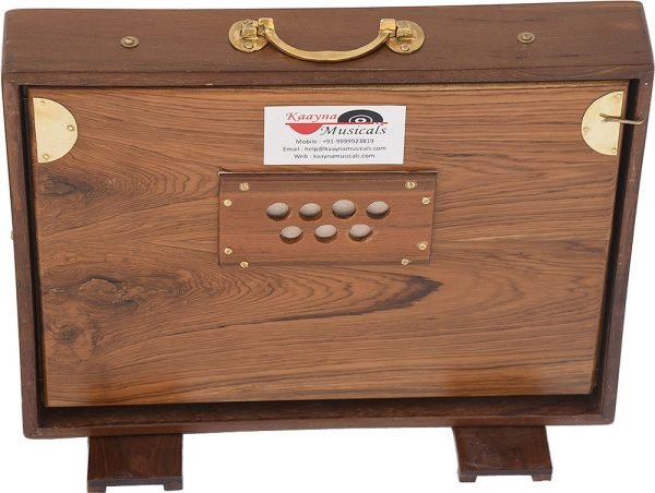 Shruti Box Teak Wood Size (16″ X 12″ X 3″) Inches- 440 Hz, Gig Bag, Natural Color, Key- C To C (Lower Tone), Surpeti, Yoga, Bhajan, Kirtan, Mantra, Drone, Vocal - Image 16