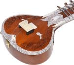 Sitar- Ravi Shankar Style With Fiber Hard Case- Studio Sitar- Semi Pro- 7 Main String, 12 to 13 Sympathetic Strings, Tun Wood, Traveler Model, Extra Strings, Few Mizrabs, With Pick-Up - Image 6