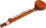 Sitar- Ravi Shankar Style With A Carry Bag- Studio Sitar- Semi Pro- 7 Main String, 13 Sympathetic Strings, Tun Wood, Traveler Model, Extra Strings, Few Mizrabs, With Pick-Up – Volume & Tone Control - Image 13