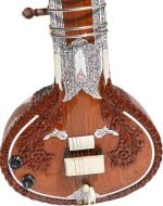 Sitar- Ravi Shankar Style With A Carry Bag- Studio Sitar- Semi Pro- 7 Main String, 13 Sympathetic Strings, Tun Wood, Traveler Model, Extra Strings, Few Mizrabs, With Pick-Up – Volume & Tone Control - Image 20
