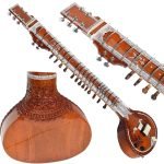 Sitar- Ravi Shankar Style With A Carry Bag- Studio Sitar- Semi Pro- 7 Main String, 13 Sympathetic Strings, Tun Wood, Traveler Model, Extra Strings, Few Mizrabs, With Pick-Up – Volume & Tone Control