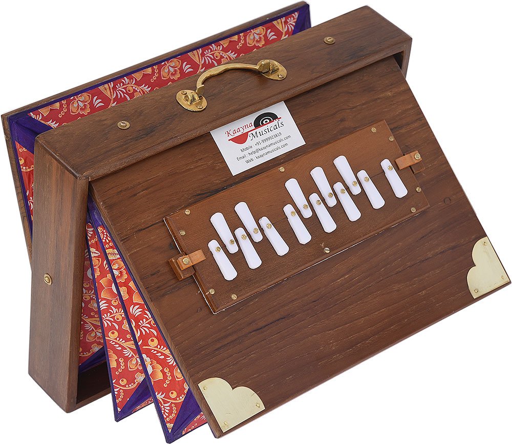 discount-lowest-price-shruti-box-12 Shruti Box Teak Wood Size (16″ X 12″ X 3″) Inches- 440 Hz, Gig Bag, Natural Color, Key- C To C (Lower Tone), Surpeti, Yoga, Bhajan, Kirtan, Mantra, Drone, Vocal - Image 1