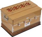 OM Harmonium Mini Magic By Kaayna Musicals, 4 Stop- 2 Main & 2 Drone, 2¾ Octave, Teak Colour, Gig Bag , Bass/Male- 440 Hz, For Yoga, Bhajan, Kirtan, Shruti, Mantra, Meditation, Chant, Vocal - Image 3