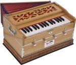 OM Harmonium Mini Magic By Kaayna Musicals, 4 Stop- 2 Main & 2 Drone, 2¾ Octave, Teak Colour, Gig Bag , Bass/Male- 440 Hz, For Yoga, Bhajan, Kirtan, Shruti, Mantra, Meditation, Chant, Vocal