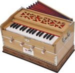 OM Harmonium Mini Magic By Kaayna Musicals, 4 Stop- 2 Main & 2 Drone, 2¾ Octave, Teak Colour, Gig Bag , Bass/Male- 440 Hz, For Yoga, Bhajan, Kirtan, Shruti, Mantra, Meditation, Chant, Vocal - Image 6