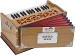 OM Harmonium Mini Magic By Kaayna Musicals, 4 Stop- 2 Main & 2 Drone, 2¾ Octave, Teak Colour, Gig Bag , Bass/Male- 440 Hz, For Yoga, Bhajan, Kirtan, Shruti, Mantra, Meditation, Chant, Vocal - Image 10