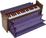 Harmonium Dulcetina- Teak Wood By Kaayna Musicals, Compact Size, Easy to Carry, 3½ Octaves, Natural Wood Colour, Gig Bag, Bass & Male Reed- 440 Hz, Best for Yoga, Bhajan, Kirtan, Shruti, Mantra
