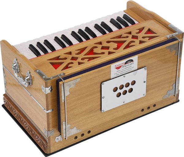Harmonium Mini Magic By Kaayna Musicals, 4 Stop- 2 Main & 2 Drone, 2¾ Octave, Teak Color, Gig Bag , Bass/Male- 440 Hz, For Yoga, Bhajan, Kirtan, Shruti, Mantra, Meditation, Chant, Vocal - Image 7