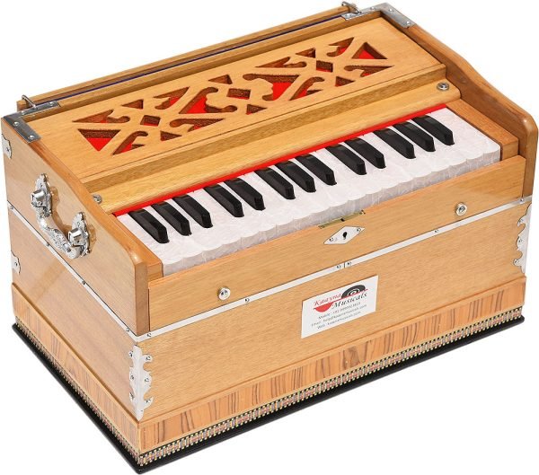 Harmonium Mini Magic By Kaayna Musicals, No Stop- 2¾ Octaves, Teak Colour, Gig Bag, Bass/Male- 440 Hz, For Yoga, Bhajan, Kirtan, Shruti, Mantra, Meditation, Chant, Vocal - Image 3