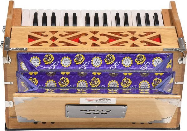 Harmonium Mini Magic By Kaayna Musicals, No Stop- 2¾ Octaves, Teak Colour, Gig Bag, Bass/Male- 440 Hz, For Yoga, Bhajan, Kirtan, Shruti, Mantra, Meditation, Chant, Vocal - Image 10